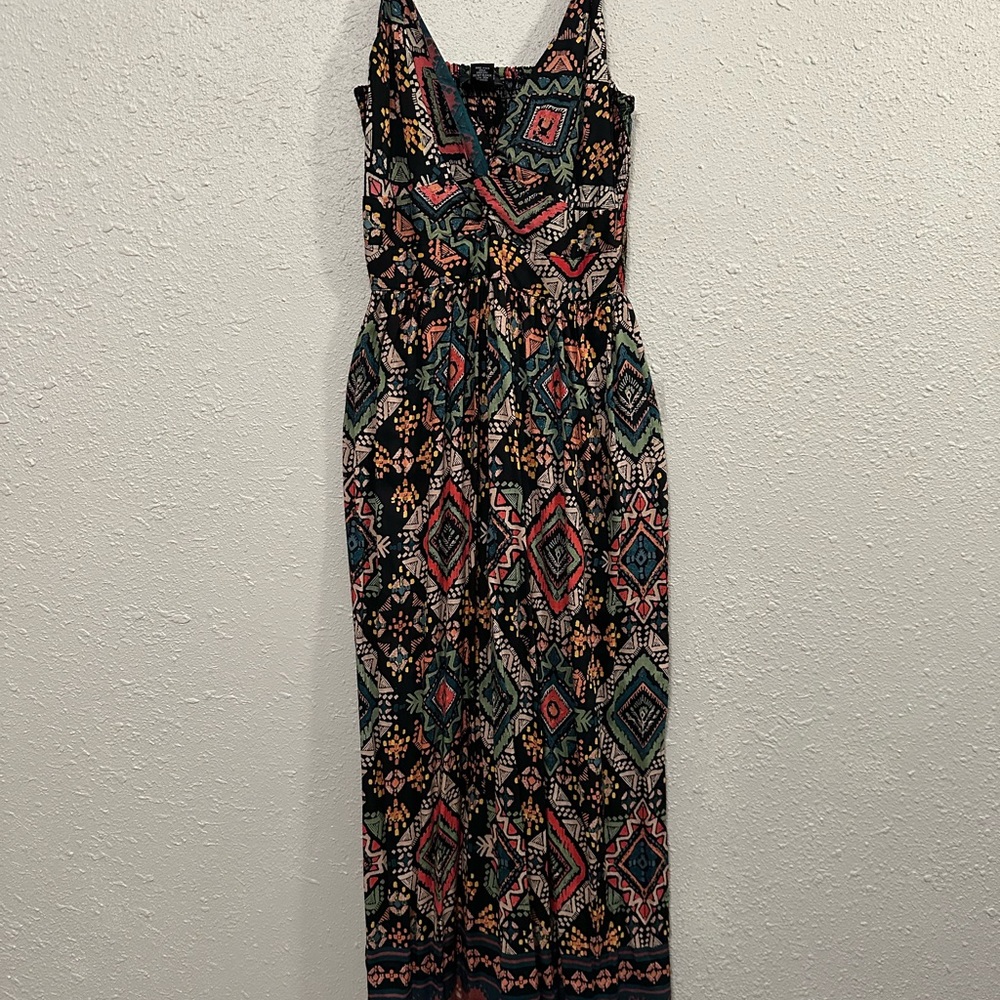 Angie Black and Red Sheath Maxi Dress Spaghetti Strap